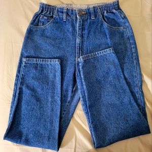 VINTAGE Lee Jeans Womens 30 W x40 H Medium Wash High Rise Slim 90s apox